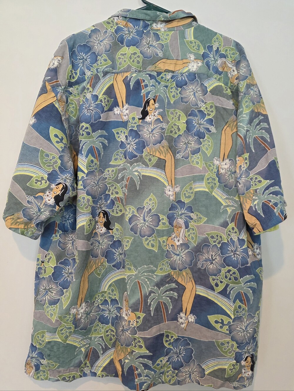 Tommy Bahama Shirt Men's XL 100% Silk Hula Girl Hawaiian Short Sleeve Resortwear - Picture 5 of 10